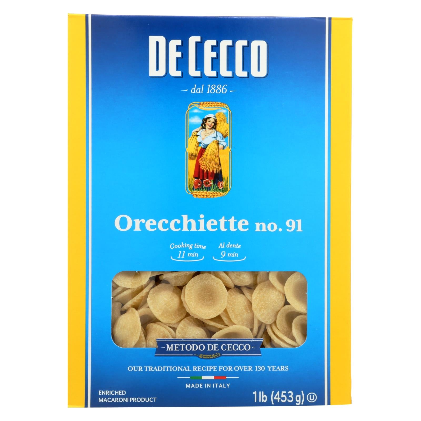 De Cecco Pasta - Pasta - Orecchiette - Case of 12 - 16 Ounce