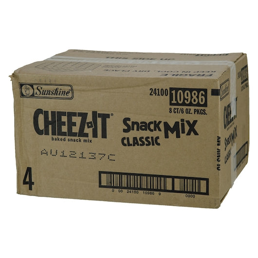Cheez-It Grab Bag Reclosable Classic Snack Mix, 6 Ounces - 8 Per Case.