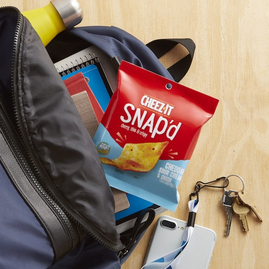 Kellogg's Cheez It Snap'd Cheddar Sour Cream And Onion Crackers 2.2 Ounce Size - 6 Per Case.