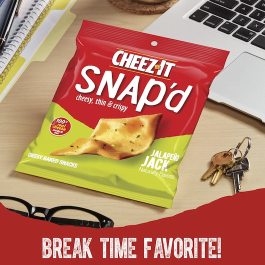 Kellogg's Cheez It Snap'd Jalapeno Jack Crackers, 2.2 Ounce Size - 6 Per Case.