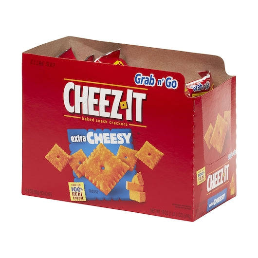 Kellogg's Cheez-It Crackers Extra Cheesy, 3 Ounces - 36 Per Case.