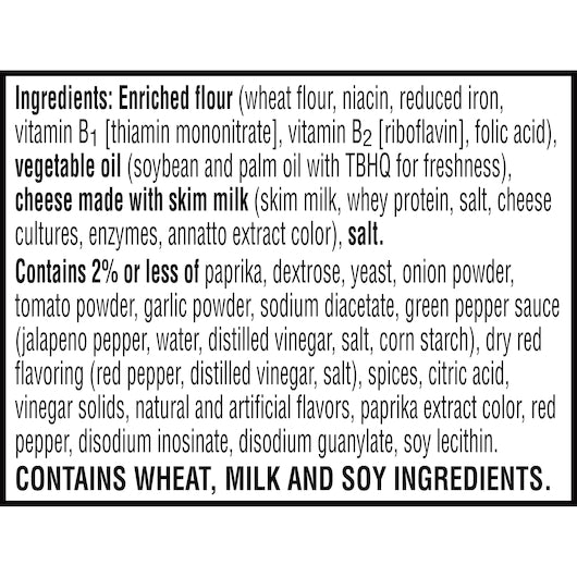 Kellogg's Cheez-It Hot & Spicy Snack Crackers, 3 Ounces - 36 Per Case.