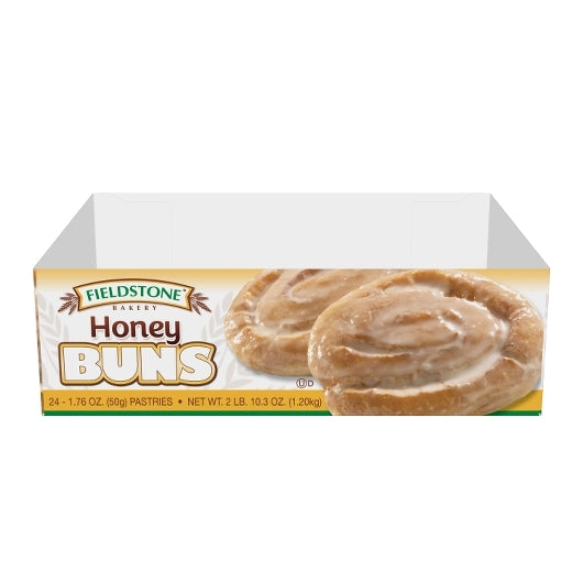 Fieldstone Bakery Honey Bun 1.76 24 Count Packs - 6 Per Case.