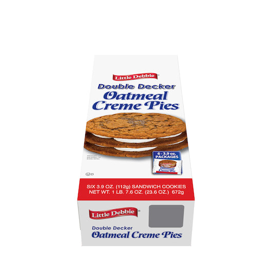 Fieldstone Bakery Little Debbie Vending Double Decker Oatmeal Creme Pie 1 Each - 54 Per Case.