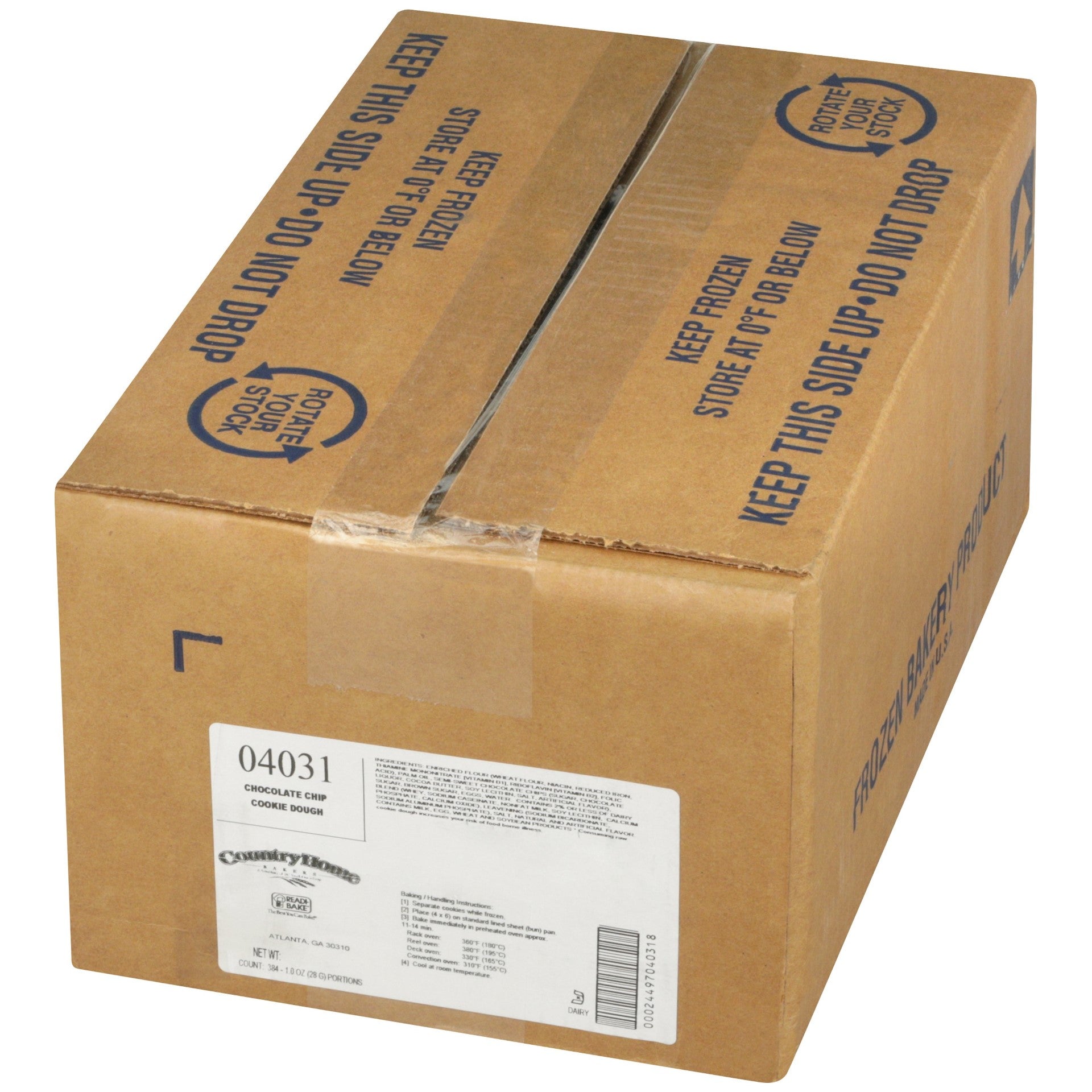 Trad Chocchip Cookie Dough1 Ounce Size - 384 Per Case.