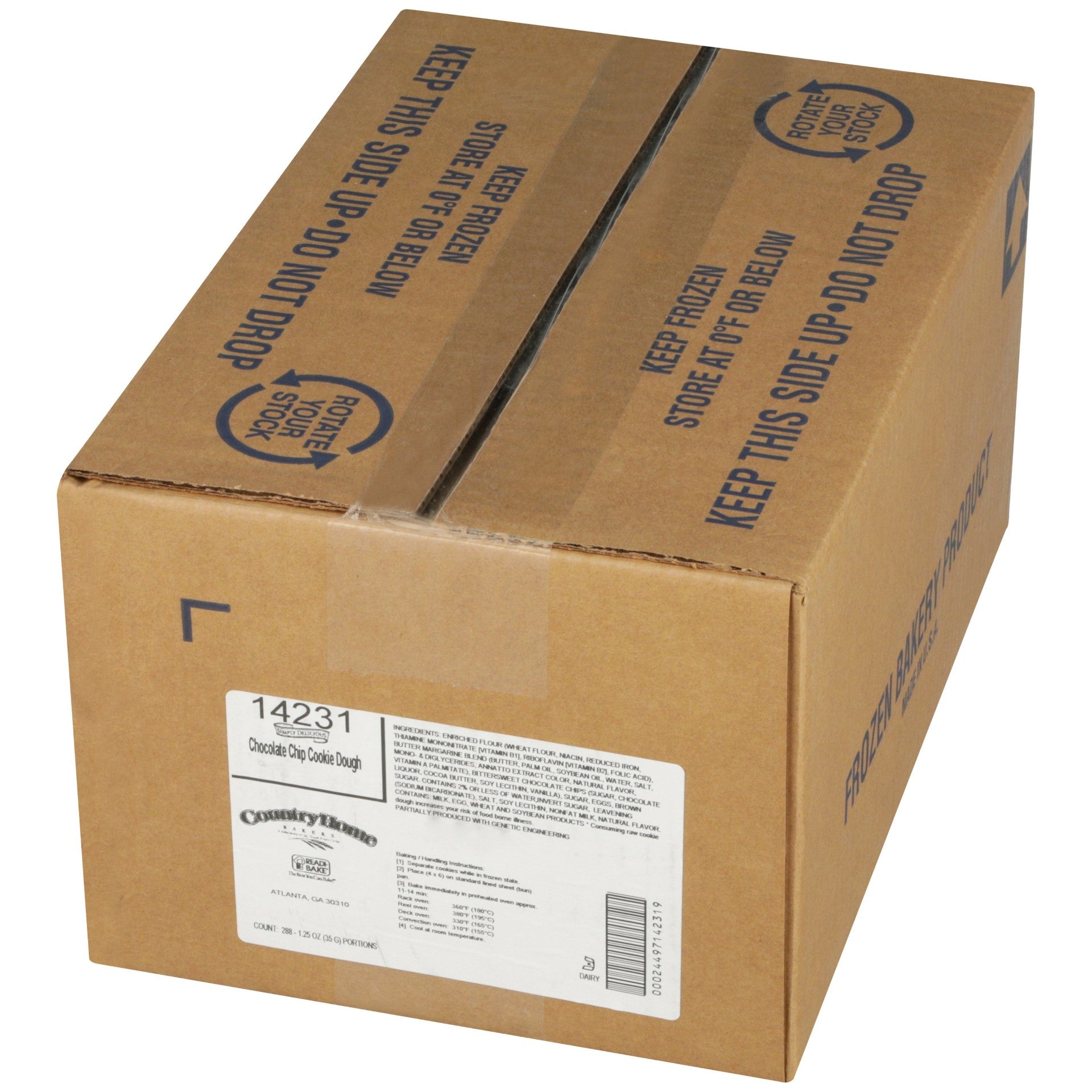 Chocolate Chip Cookie Dough1.25 Ounce Size - 288 Per Case.