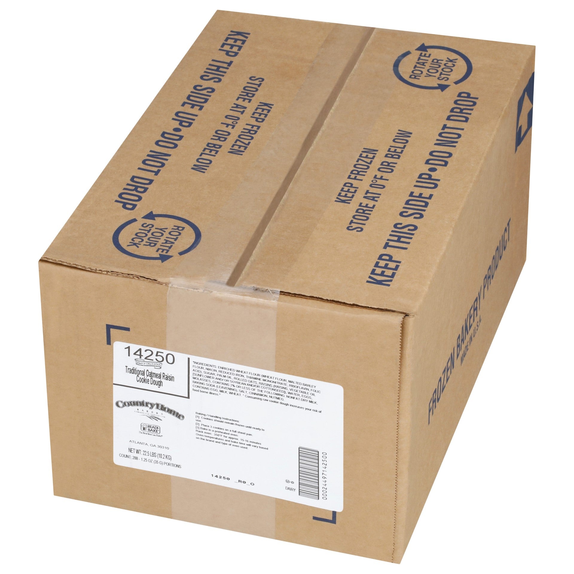 Oatmeal Raisin Cookie Dough1.25 Ounce Size - 288 Per Case.