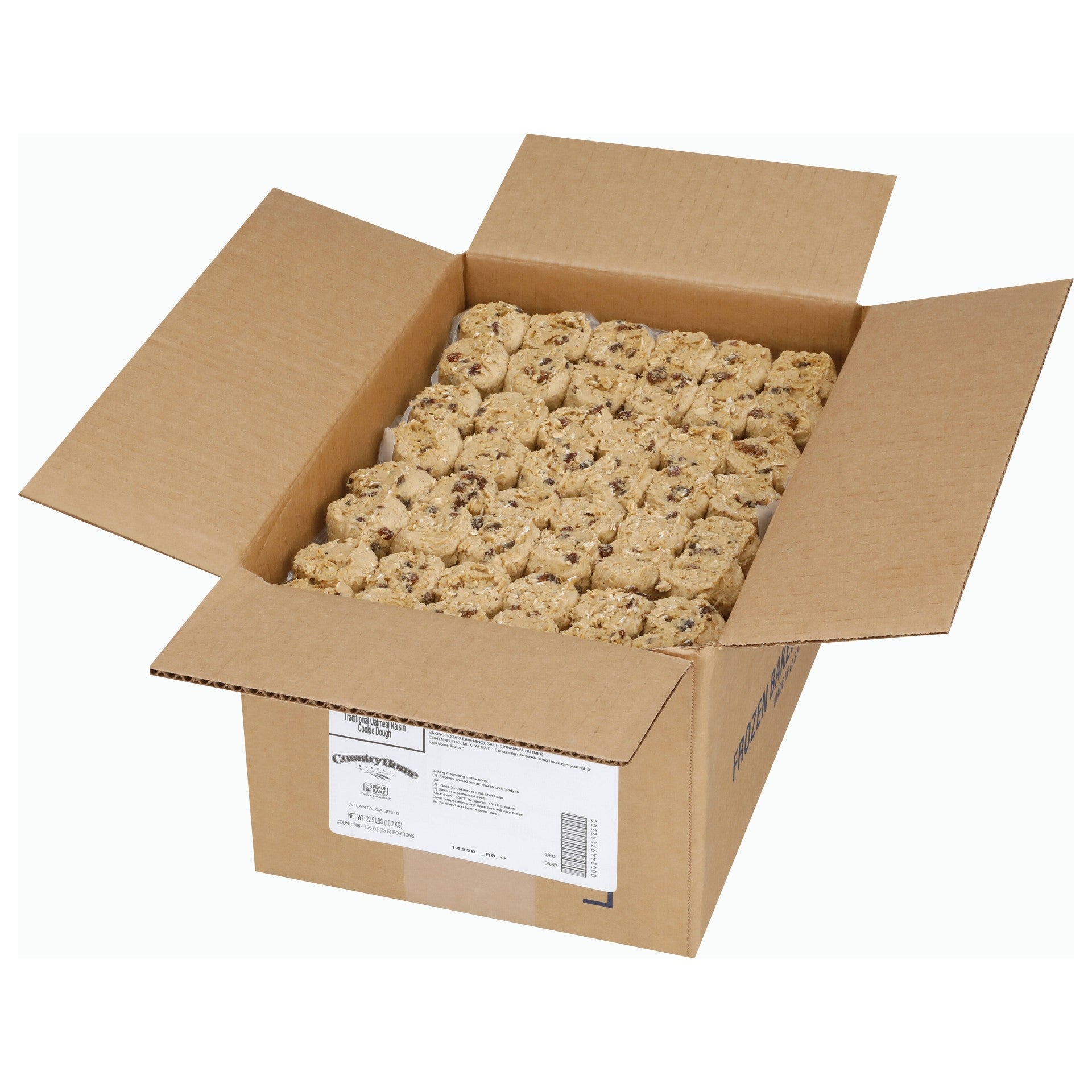 Oatmeal Raisin Cookie Dough1.25 Ounce Size - 288 Per Case.
