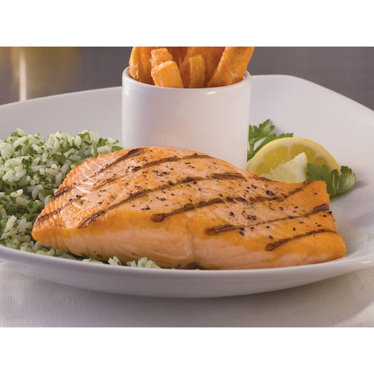 Trident Seafoods Atlantic Salmon Farm Raised Skinless Boneless Pin Bone Out 6 10 Pound Each - 1 Per Case.