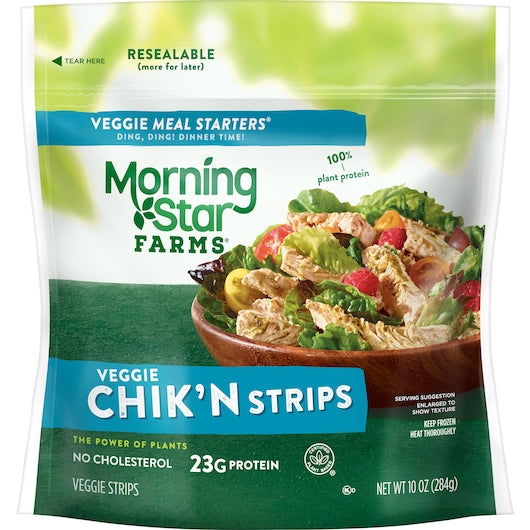 Morningstar Farms Veggie Meal Starter Chik'n Strips, 10 Ounces - 6 Per Case.