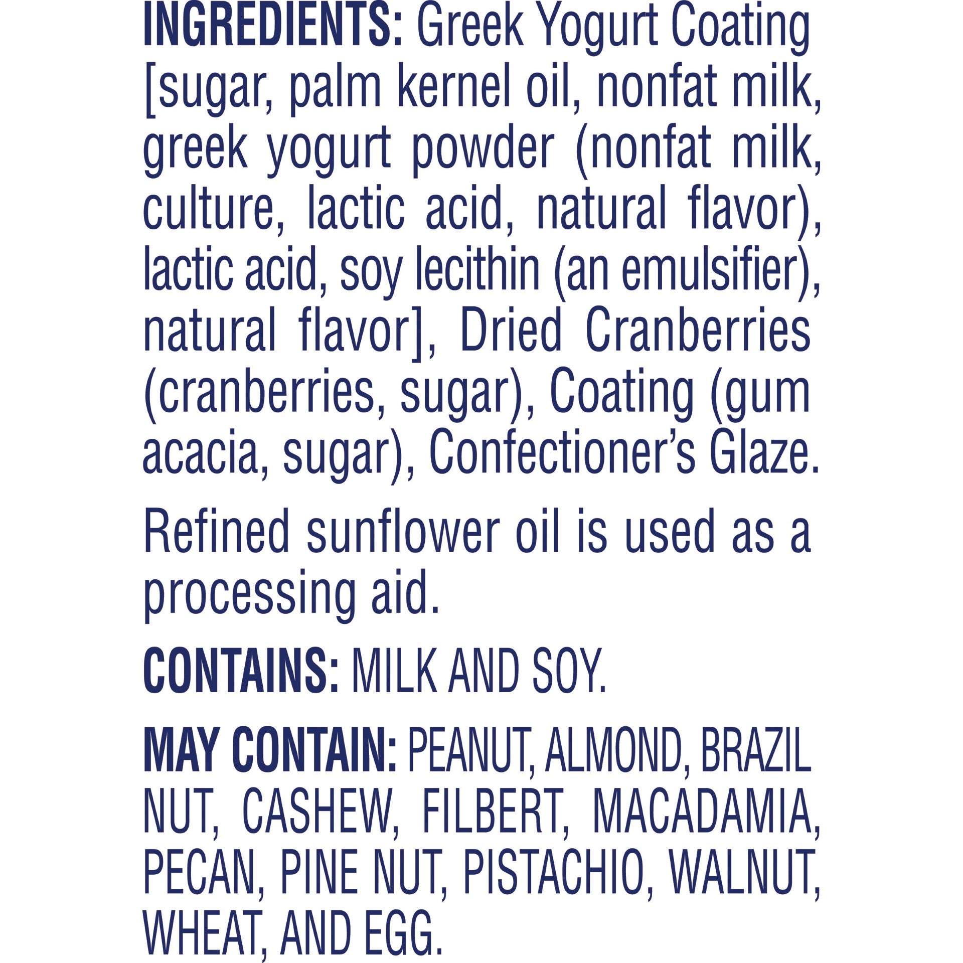 Ocean Spray Craisins Greek Yogurt Covered 5 Ounce Size - 12 Per Case.