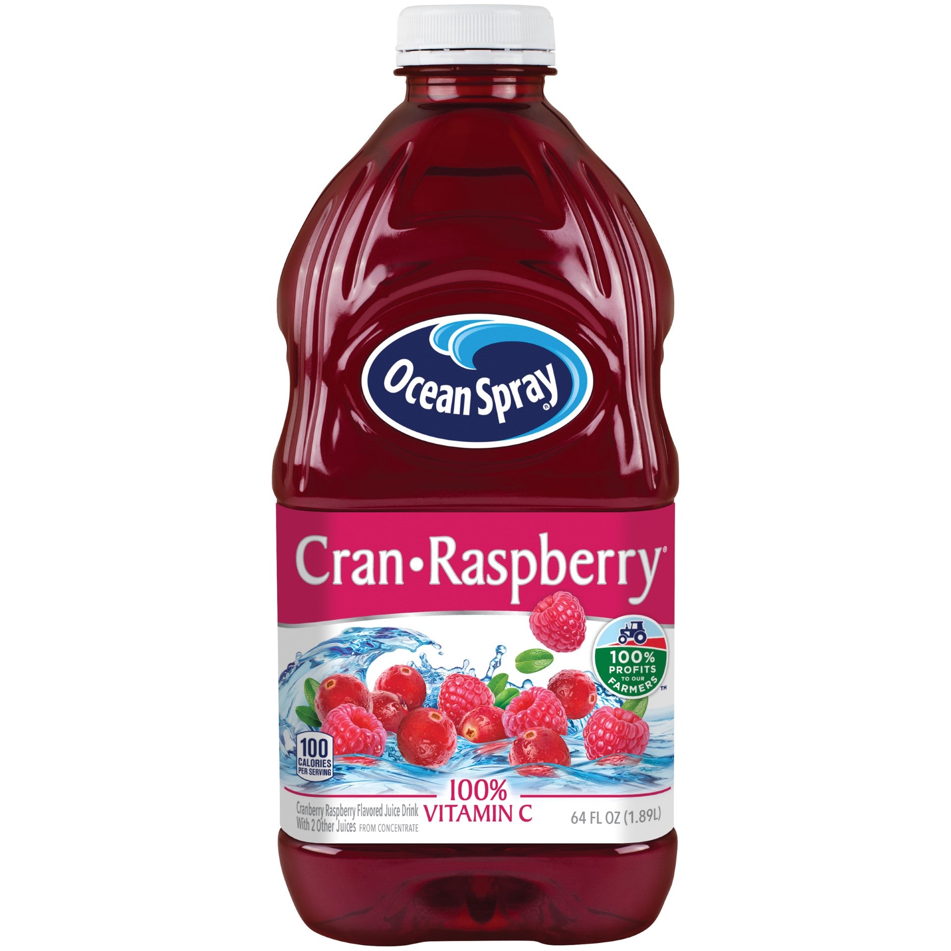 Ocean Spray Drink Cranrasp 64 Fluid Ounce - 8 Per Case.