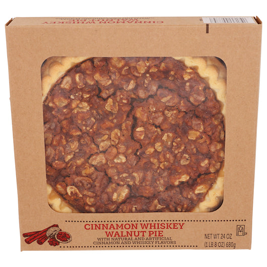 Chef Pierre Open Face Pie 8" Pre-Baked Cinnamon Whiskey Walnut 24 Ounce Size - 6 Per Case.