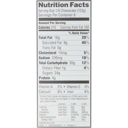 Sara Lee Strawberry Cheesecake 1.625 Pound Each - 8 Per Case.