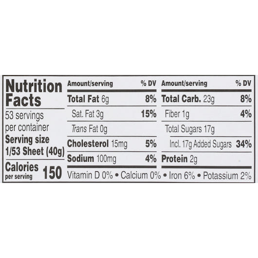 Sara Lee Classic Iced Chocolate Brownie Without Nuts 75 Ounce Size - 4 Per Case.