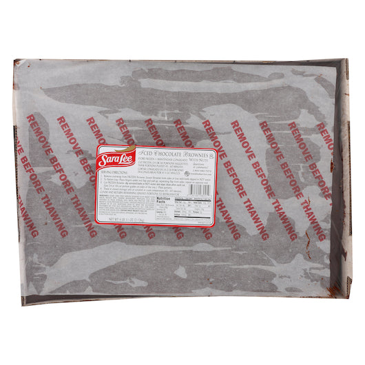 Sara Lee Iced With Nuts 12X16 Chocolate Brownies 75 Ounce Size - 4 Per Case.