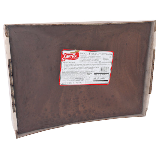 Sara Lee Uniced Chocolate Uncut 12X16 Brownie 56 Ounce Size - 4 Per Case.
