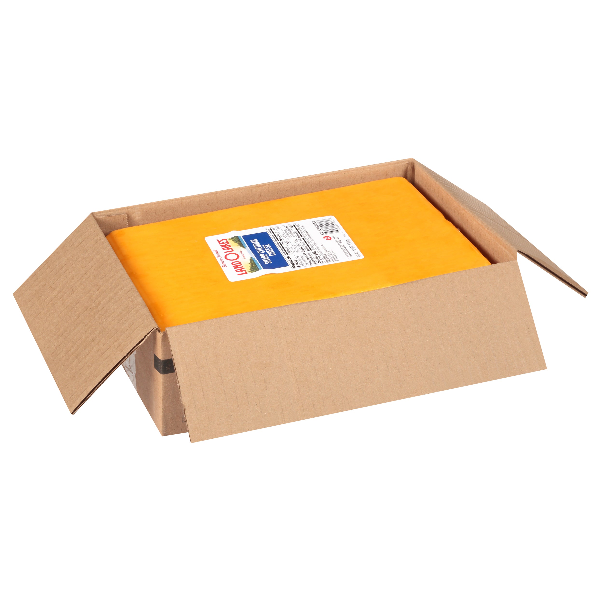 Land-O-Lakes® Sharp Cheddar Cheese Yellow 10 Pound Each - 1 Per Case.