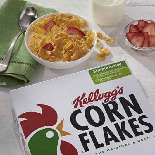 Kellogg's Corn Flakes Cereal 18 Ounce Size - 6 Per Case.