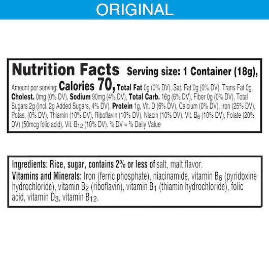 Kellogg's Rice Krispies Cereal, 0.62 Ounce Size - 96 Per Case.