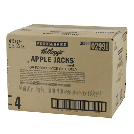 Kellogg's Apple Jacks Cereal, 31 Ounce Size - 4 Per Case.