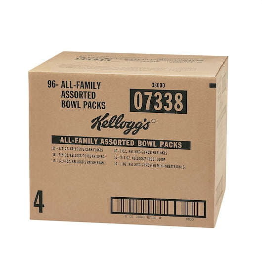 Kellogg's Total Assortments Cereal Variety - 96 Per Case.