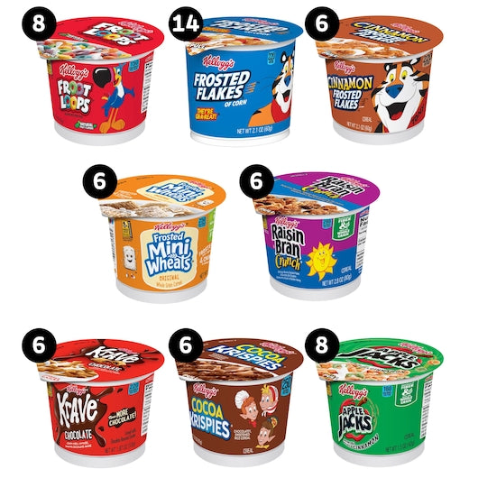 Kellogg's Total Assortments Cereal Favorite Pack 1 Count Packs - 60 Per Case.