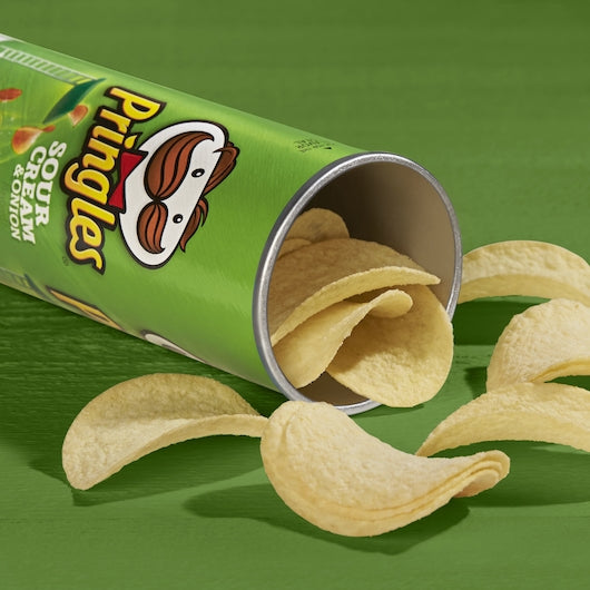Pringles Sour Cream & Onion Potato Crisp, 5.5 Ounces - 14 Per Case.