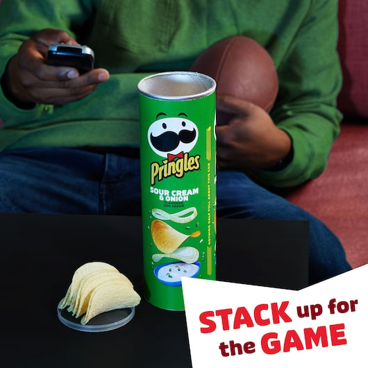 Pringles Sour Cream & Onion Potato Crisp, 5.5 Ounces - 14 Per Case.