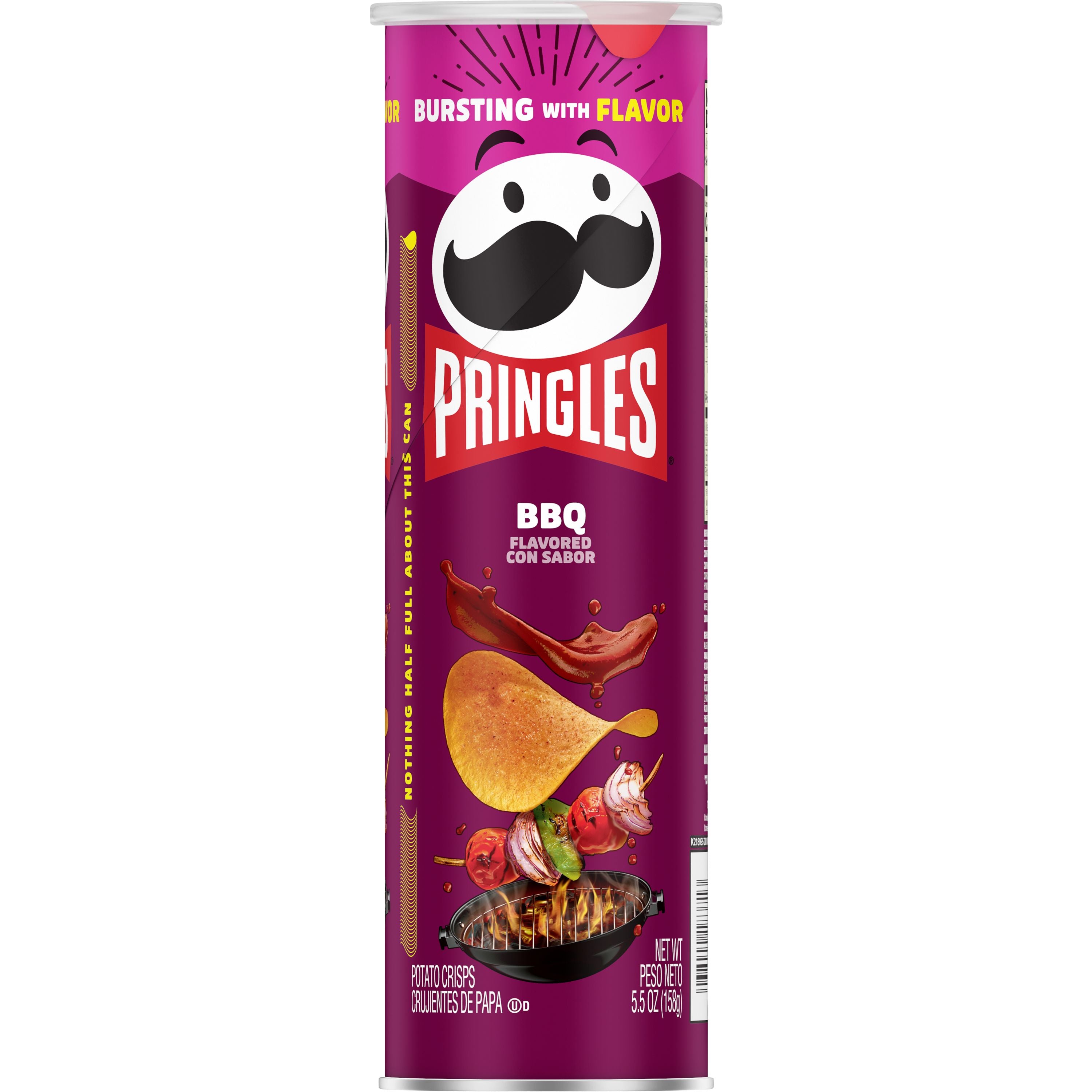 Pringles Crisps BBQ 5.5 Ounce Size - 14 Per Case.