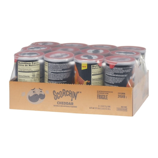 Pringles Crisps Scorchin' Cheese 2.5 Ounce Size - 12 Per Case.