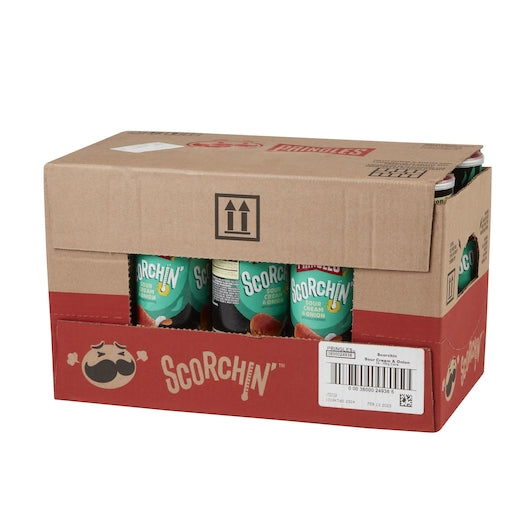 Pringles Crisps Scorchin' Sour Cream & Onion 5.5 Ounce Size - 14 Per Case.