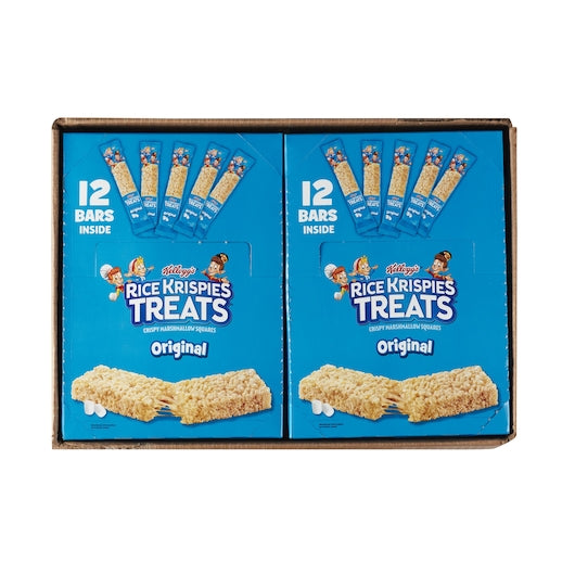 Kellogg's Rice Krispies Treats Squares Original 2.2 Ounce Size - 72 Per Case.