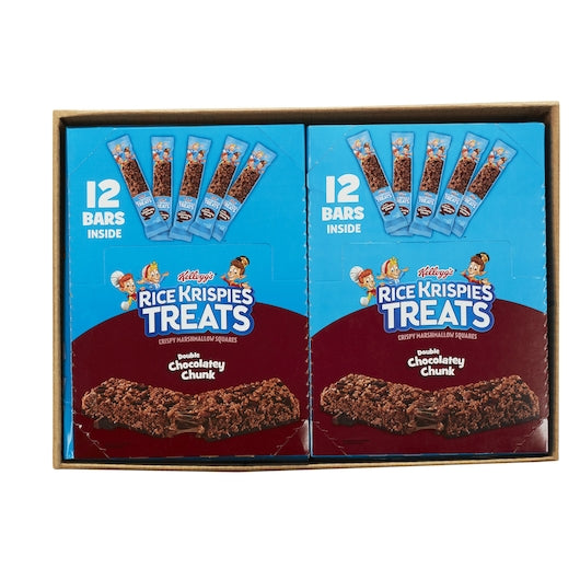 Kellogg's Rice Krispies Treats Squares Double Chocolate Chunk 3 Ounce Size - 72 Per Case.