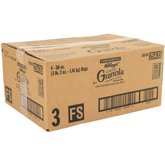 Kellogg's Low Fat Granola Cereal Without Raisins 50 Ounce Size - 4 Per Case.