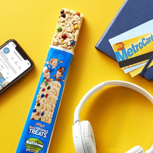 Kellogg's Rice Krispie Treats Original With Rainbow Gems 2.1 Ounce Size - 72 Per Case.