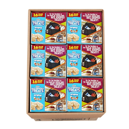 Kellogg's Rice Krispies Treats Squares Original Bars 0.78 Ounce Size - 96 Per Case.