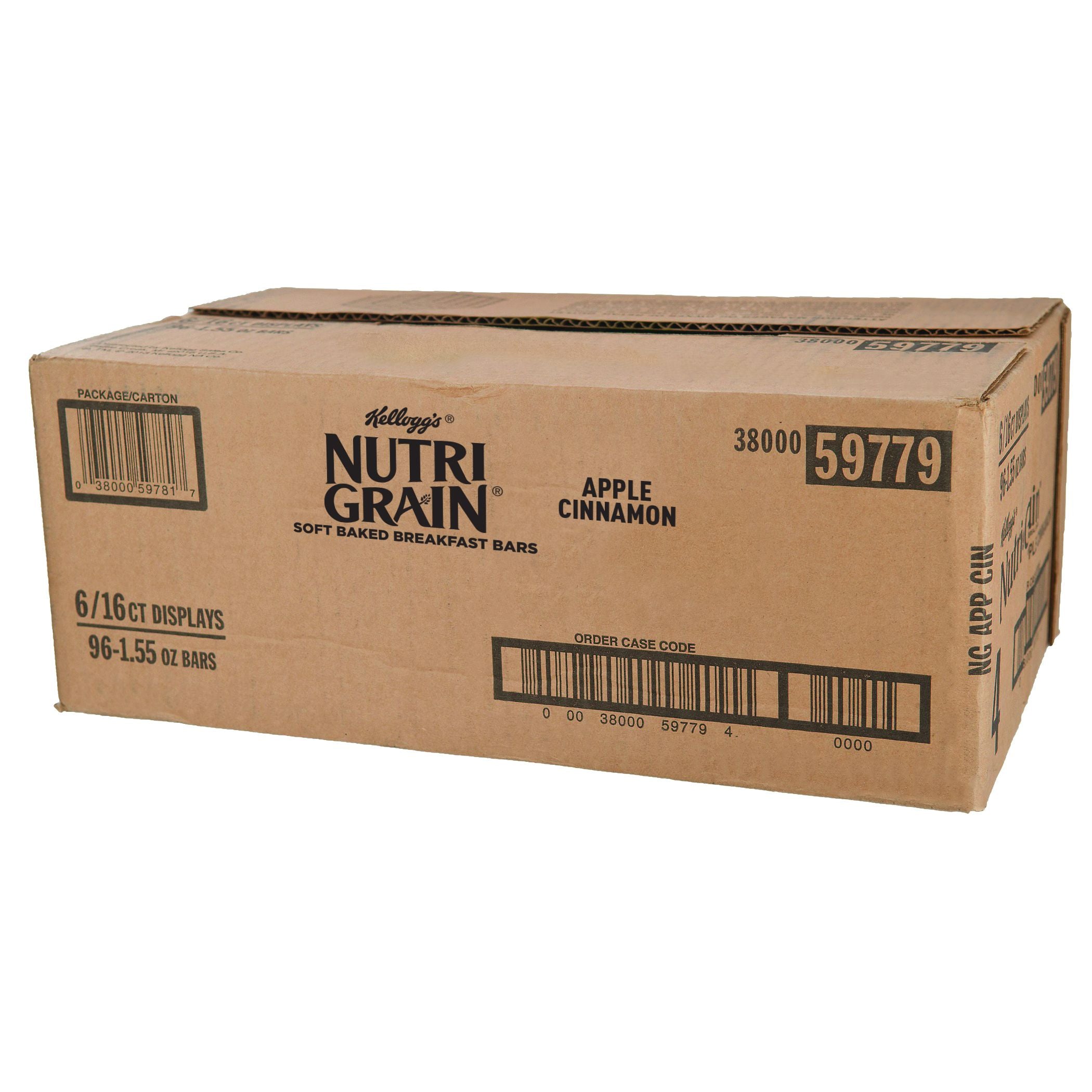 Kellogg's Nutri Grain Soft Baked Breakfast Bars Apple Cinnamon 1.55 Ounce Size - 96 Per Case.