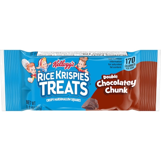 Kellogg's Double Chocolate Chunk Rice Krispie Treats Bar 1.3 Ounce Size - 80 Per Case.