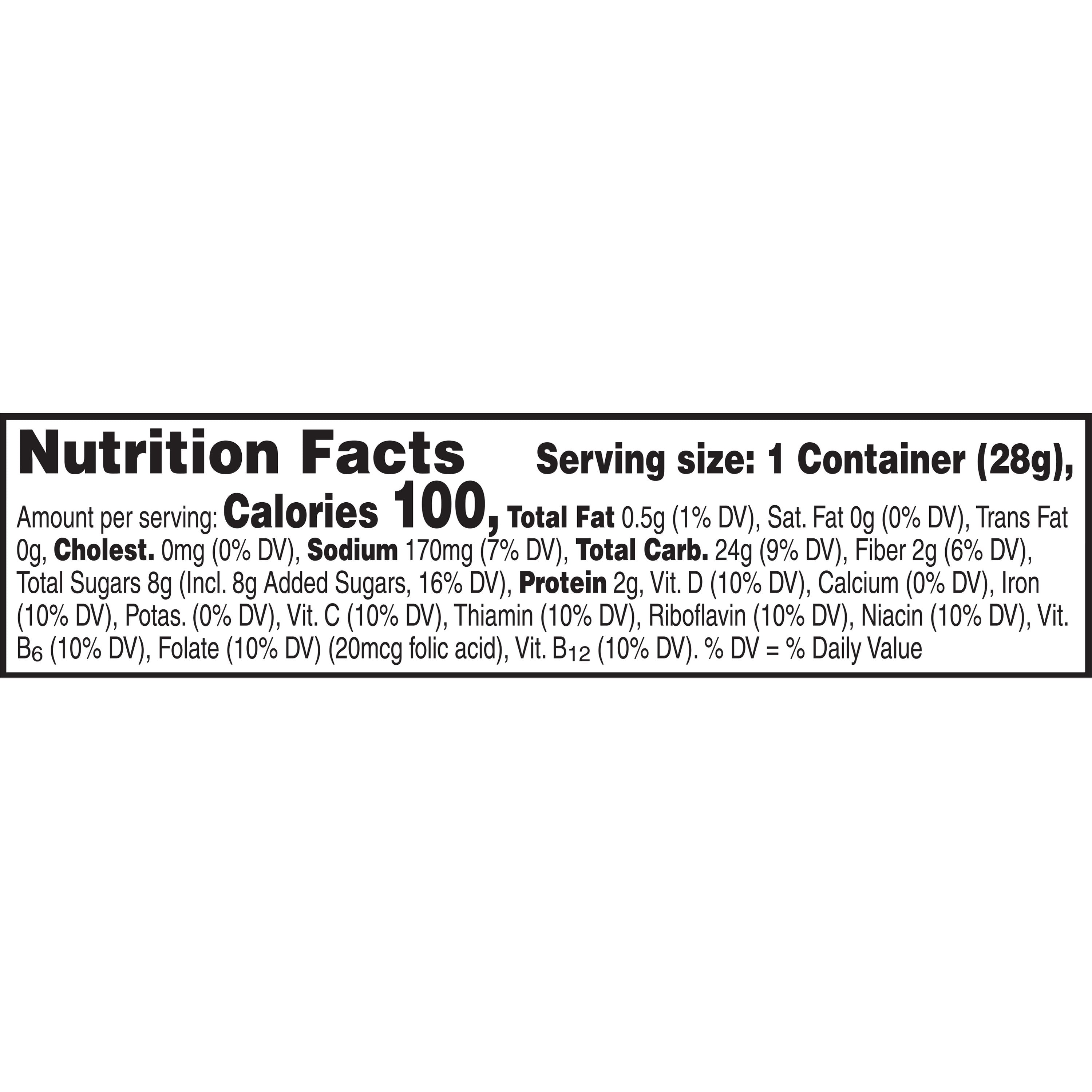 Kellogg's Froot Loops Cereal Reduced Sugar 1 Ounce Size - 96 Per Case.