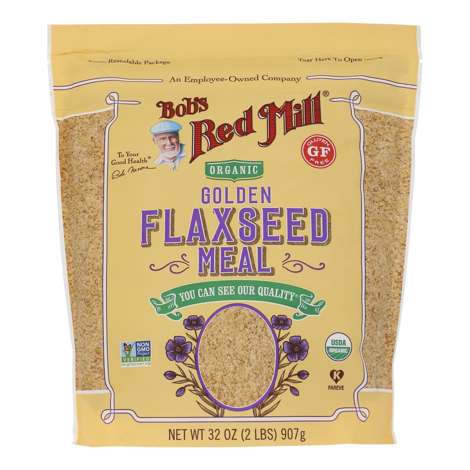 Bob's Red Mill - Organic Flaxseed Meal - Golden - Case of 4 - 32 Ounce