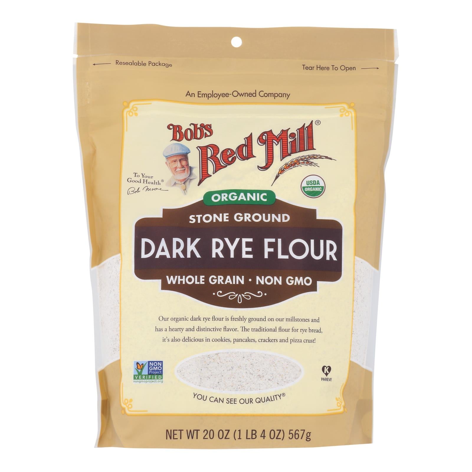 Bob's Red Mill - Rye Dark - Case of 4 - 20 Ounce