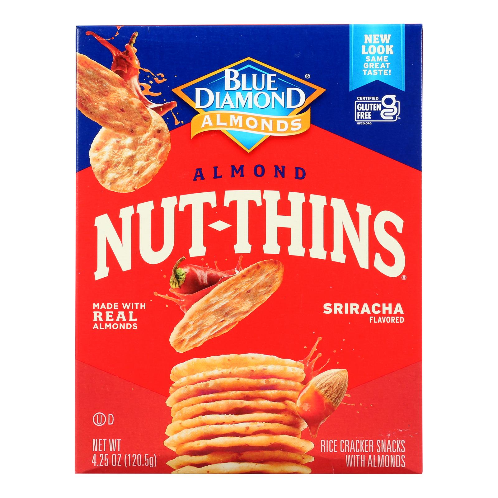 Blue Diamond - Nut Thins Sriracha - Case of 6 - 4.25 Ounce