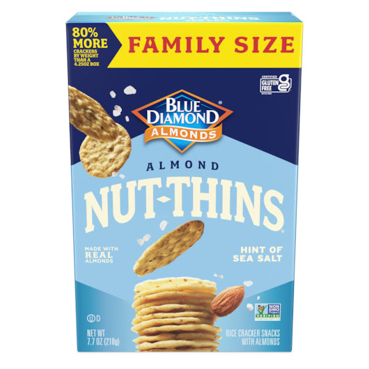 Nut Thins Hint Of Sea Salt 7.7 Ounce Size - 6 Per Case.