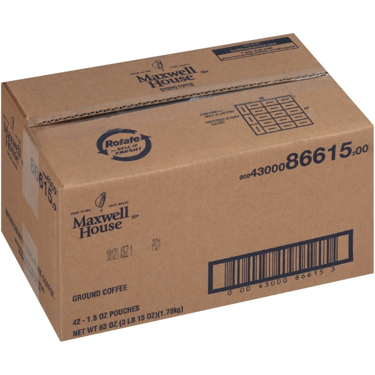 Maxwell House Ground Coffee 42 Casepack 1.5 Ounce Packets