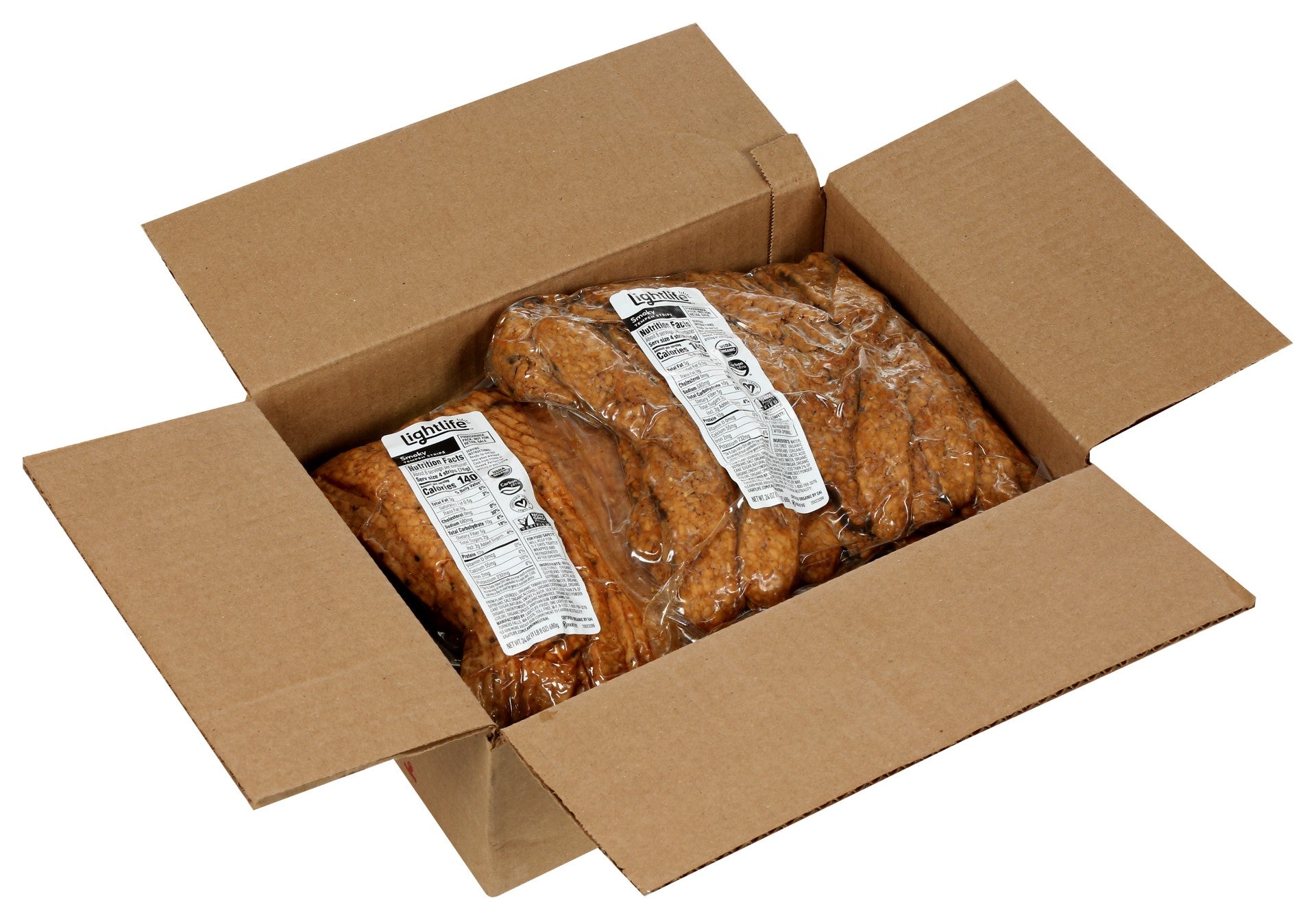 Lightlife Smokey Tempeh Strips 6 Pound Each - 1 Per Case.