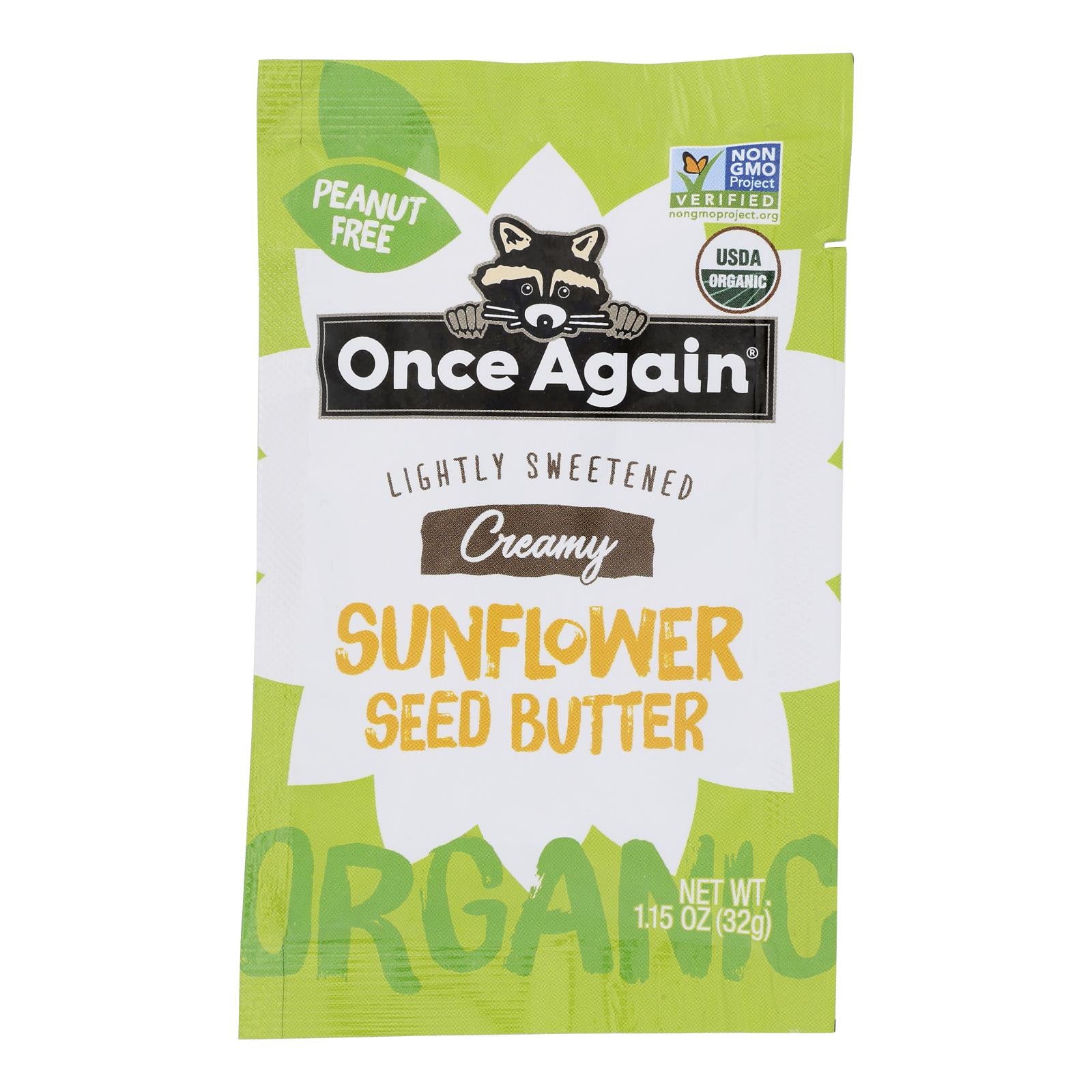 Once Again Organic Sunflower Seed Butter - Case of 10 - 1.15 Ounce