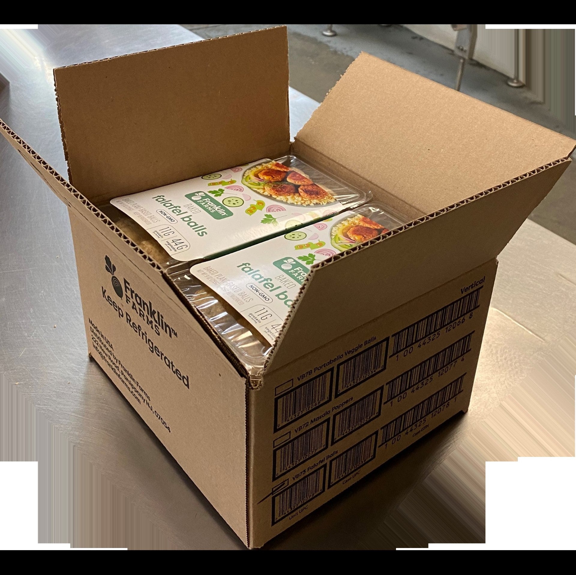 Franklin Farms Falafel Balls Vertical 9 Ounce Size - 6 Per Case.