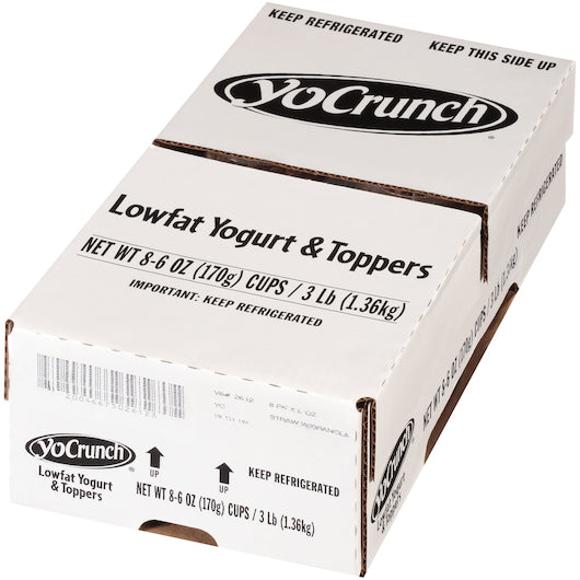 Yocrunch® Granola With Low Fat Strawberry Yogurt & Toppers 6 Ounce Size - 8 Per Case.