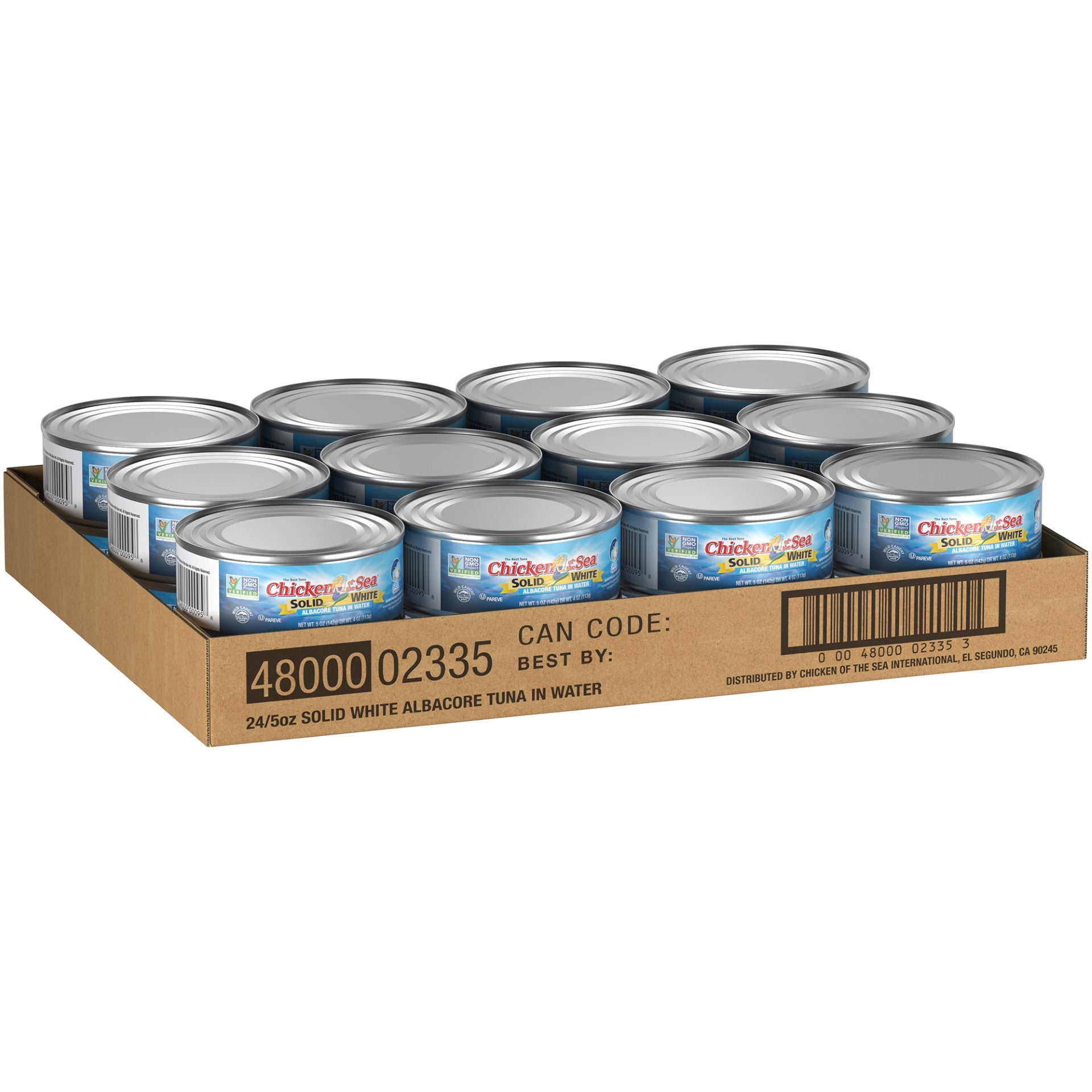 Chicken Of The Sea Solid White Albacore Tunain Water 5 Ounce Size - 24 Per Case.